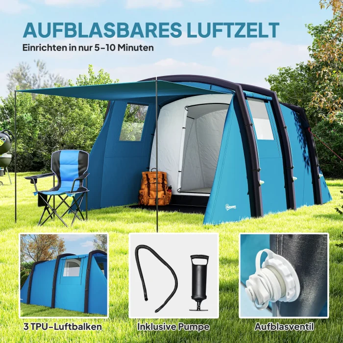Uppblåsbart Campingtält