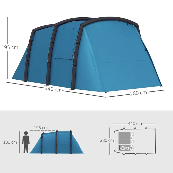 Uppblåsbart Campingtält