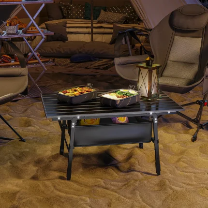 Campingbord med Förvaringskorg