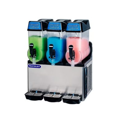 Slushmaskin 1300W – 3x12L med Rostfri Stålkropp